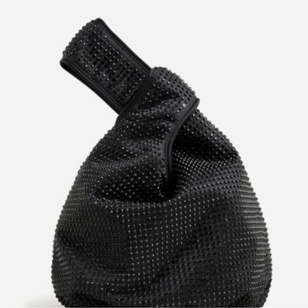 NWT - J.Crew Santorini bag with crystals - black satin